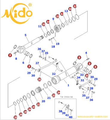 707-99-67470 7079967470 Komatsu PC450-8 PC460LC-8 PC430-8 Kit de vedação de cilindro hidráulico durável