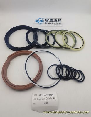 Kit completo de vedação de reparo da série Pro para kit de vedação de cilindro hidráulico de elevação de lâmina 707-99-56690 - Inclui todas as vedações e juntas