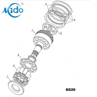 VOE14512788 14512788 Kit completo de vedação e reparo do motor giratório TOSHIBA SG20 para escavadeira EC360.