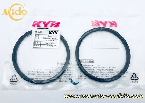 KYB HBY Anel tampão do cilindro hidráulico Parte de substituição para escavadeiras - 120 mm ID X 135,5 mm OD X 5,8 mm Espessura - Anel de desgaste durável Para manutenção do sistema hidráulico