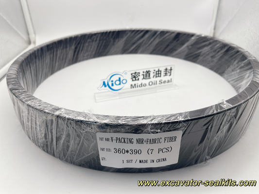Kits de Vedação para Escavadeira V-Packing NBR+FIBRA DE TECIDO