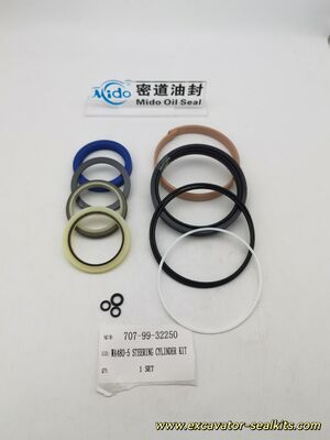 Kit de reconstrução do cilindro de direção Komatsu WA480-5 | Peça OEM 707-99-32250 | Conjunto de vedação hidráulica